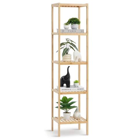 Étagère porte-plantes en bois à 5 niveaux