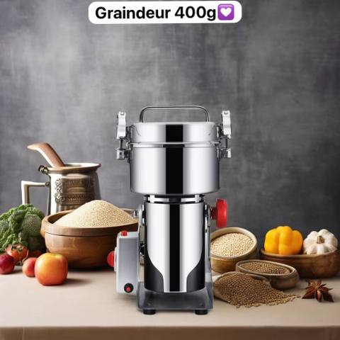 Moulin électrique multifonction en acier inoxydable 400 g