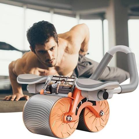 roue abdominale à rebond automatique avec support de coudes